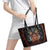 Aloha Halloween Leather Tote Bag Horror Tiki Heavy Metal Style - Polynesian Pride