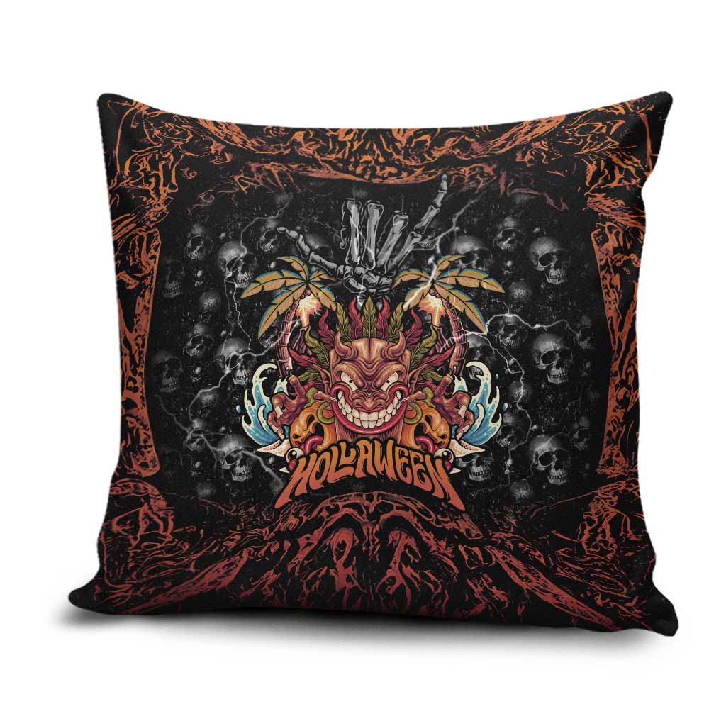 Aloha Halloween Pillow Cover Horror Tiki Heavy Metal Style - Polynesian Pride