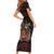 Aloha Halloween Short Sleeve Bodycon Dress Horror Tiki Heavy Metal Style - Polynesian Pride