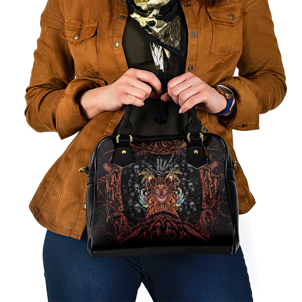Aloha Halloween Shoulder Handbag Horror Tiki Heavy Metal Style LT05 - Polynesian Pride