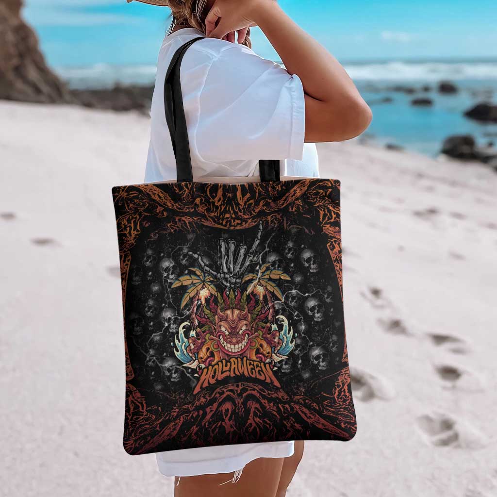 Aloha Halloween Tote Bag Horror Tiki Heavy Metal Style - Polynesian Pride