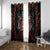 Aloha Halloween Window Curtain Horror Tiki Heavy Metal Style - Polynesian Pride