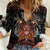 Aloha Halloween Women Casual Shirt Horror Tiki Heavy Metal Style - Polynesian Pride