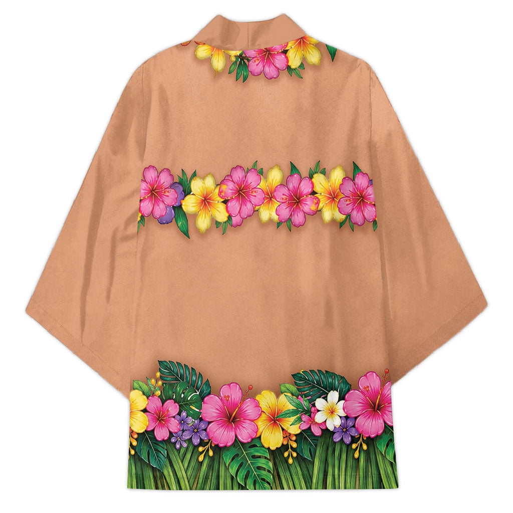 Hawaii Hula Costume Kimono Coconut Bra Lei Flowers Grass Skirt LT05 - Polynesian Pride