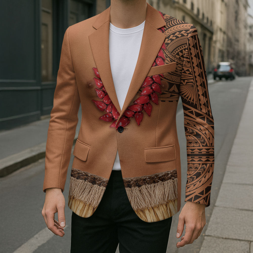 Samoa Tribal Tattoo Costume Blazer Ula Fala Necklace LT05 - Polynesian Pride