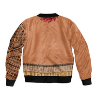 Samoa Tribal Tattoo Costume Bomber Jacket Ula Fala Necklace LT05 - Polynesian Pride