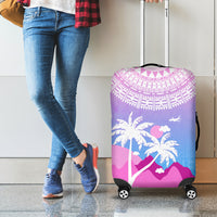 Fiji Your Paradise Festival Luggage Cover With Fijian Masi Tapa Pattern LT05 - Polynesian Pride