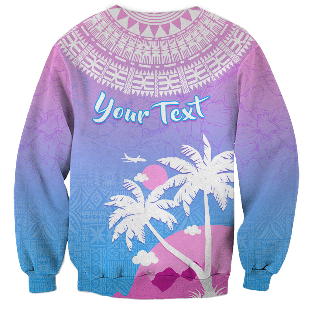 Personalised Fiji Your Paradise Festival Sweatshirt With Fijian Masi Tapa Pattern LT05 - Polynesian Pride