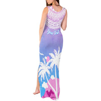 Personalised Fiji Your Paradise Festival Tank Maxi Dress With Fijian Masi Tapa Pattern LT05 - Polynesian Pride
