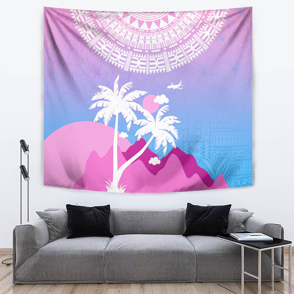 Fiji Your Paradise Festival Tapestry With Fijian Masi Tapa Pattern LT05 - Polynesian Pride