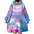 Personalised Fiji Your Paradise Festival Wearable Blanket Hoodie With Fijian Masi Tapa Pattern LT05 - Polynesian Pride