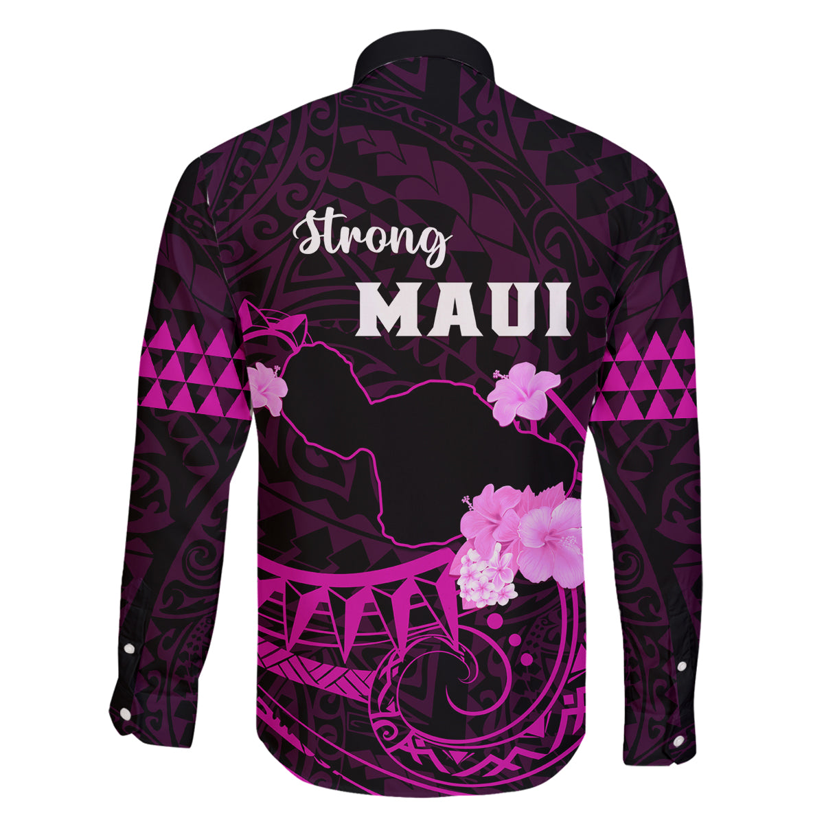 Hawaii Strong Maui Family Matching Long Sleeve Bodycon Dress and Hawaiian Shirt Lahaina Is Not For Sale LT05 - Polynesian Pride