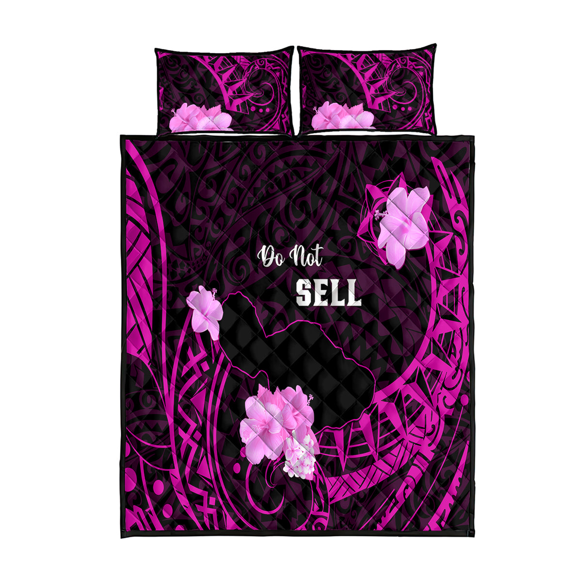 Hawaii Strong Maui Quilt Bed Set Lahaina Is Not For Sale LT05 Pink - Polynesian Pride