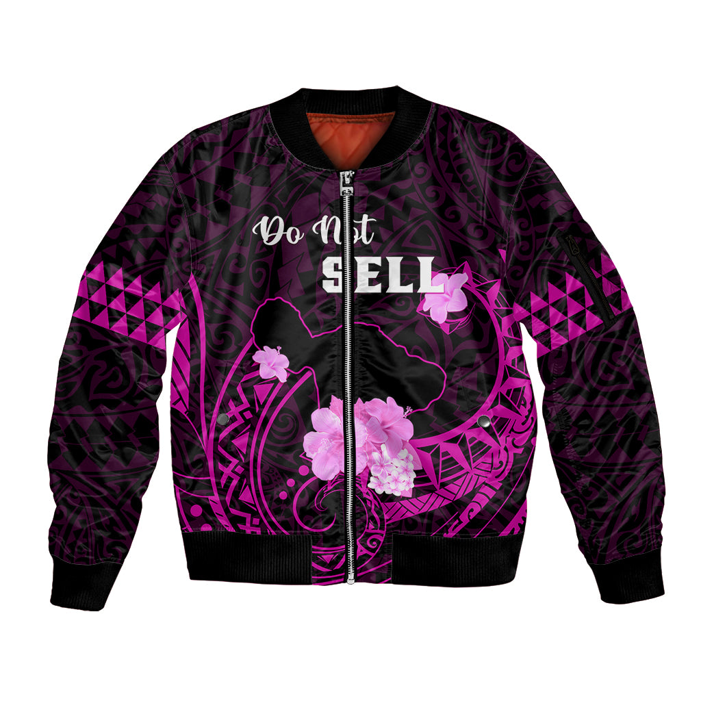 Hawaii Strong Maui Sleeve Zip Bomber Jacket Lahaina Is Not For Sale LT05 Unisex Pink - Polynesian Pride