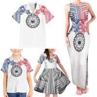 Samoa Black Saturday Family Matching Tank Maxi Dress and Hawaiian Shirt Polynesian Tribal Simple Style LT05 - Polynesian Pride