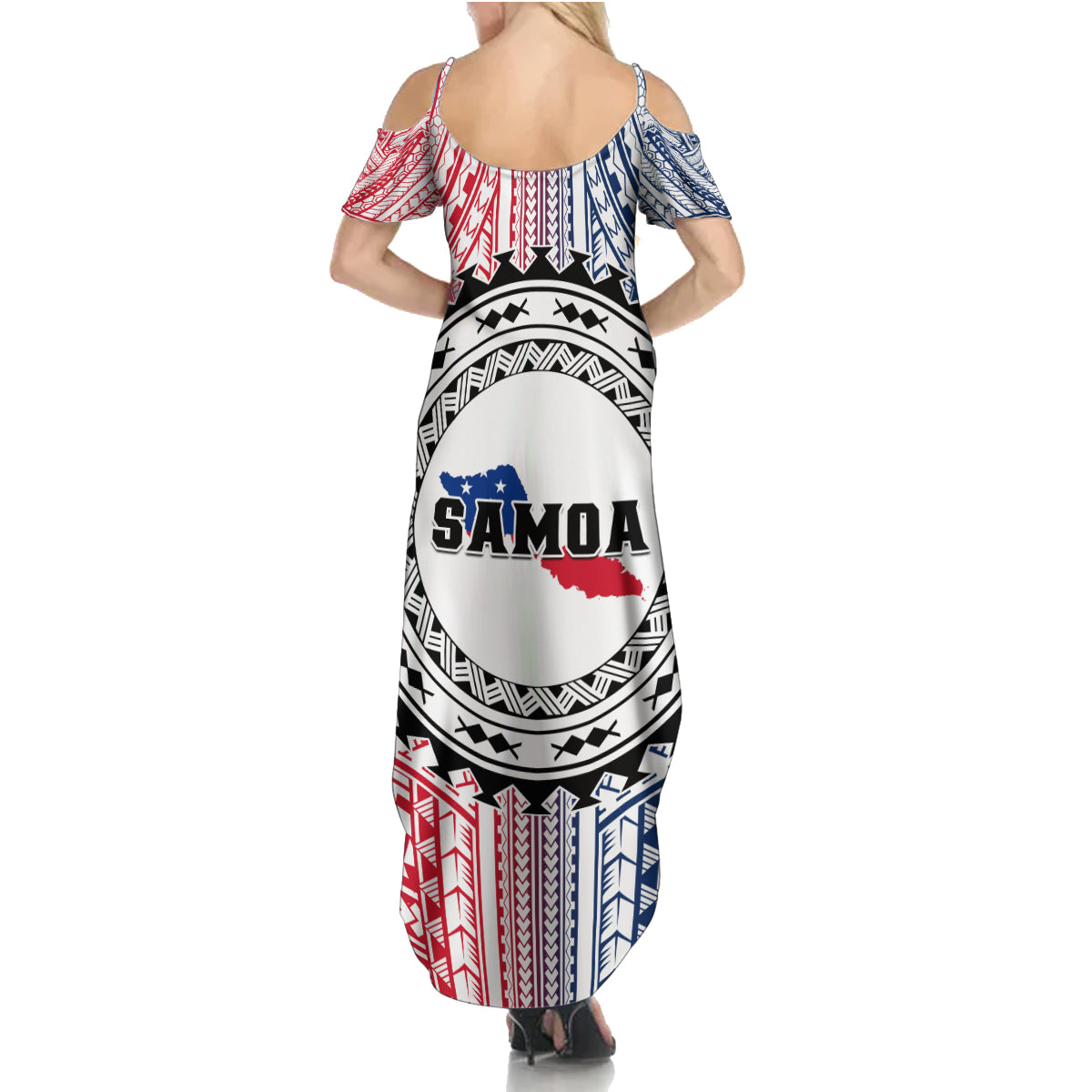 Samoa Black Saturday Summer Maxi Dress Polynesian Tribal Simple Style LT05 - Polynesian Pride