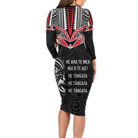 Aotearoa Toitu Te Tiriti Family Matching Long Sleeve Bodycon Dress and Hawaiian Shirt New Zealand Honour The Treaty LT05 - Polynesian Pride