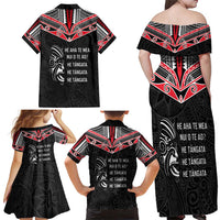 Aotearoa Toitu Te Tiriti Family Matching Off Shoulder Maxi Dress and Hawaiian Shirt New Zealand Honour The Treaty LT05 - Polynesian Pride
