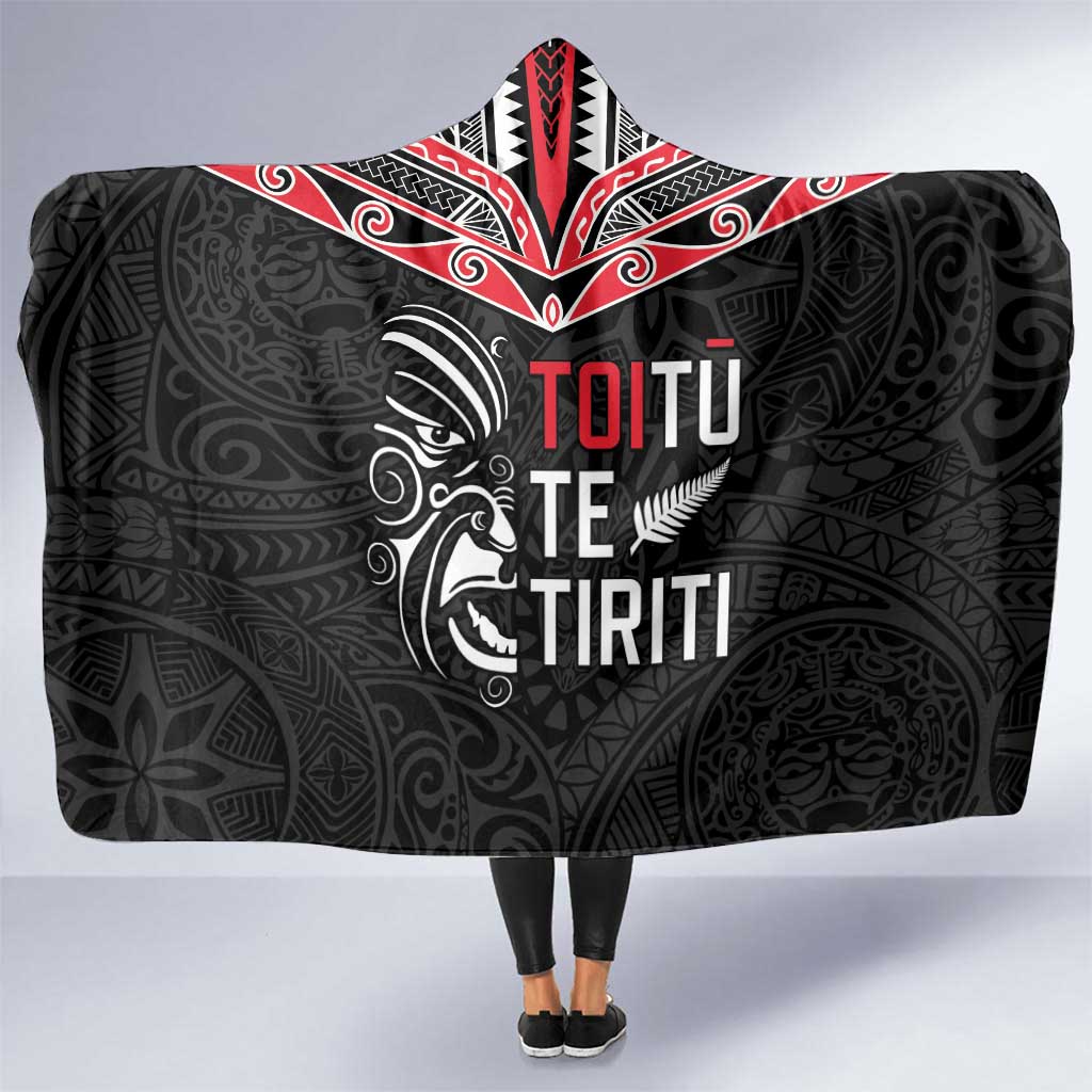 Aotearoa Toitu Te Tiriti Hooded Blanket New Zealand Honour The Treaty