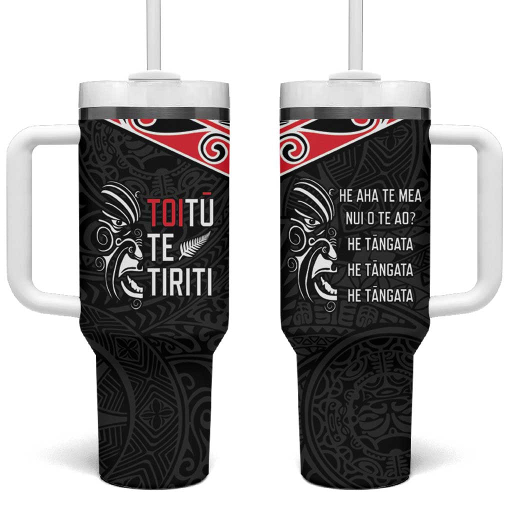 Aotearoa Toitu Te Tiriti Tumbler With Handle New Zealand Honour The Treaty