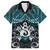 New Zealand Maori Hawaiian Shirt Poutama Pikorua Turquoise Paua Shell