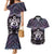 New Zealand Maori Couples Matching Mermaid Dress and Hawaiian Shirt Poutama Pikorua Purple Paua Shell