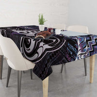 New Zealand Maori Tablecloth Poutama Pikorua Purple Paua Shell LT05 - Polynesian Pride