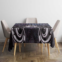 New Zealand Maori Tablecloth Poutama Pikorua Purple Paua Shell LT05 - Polynesian Pride