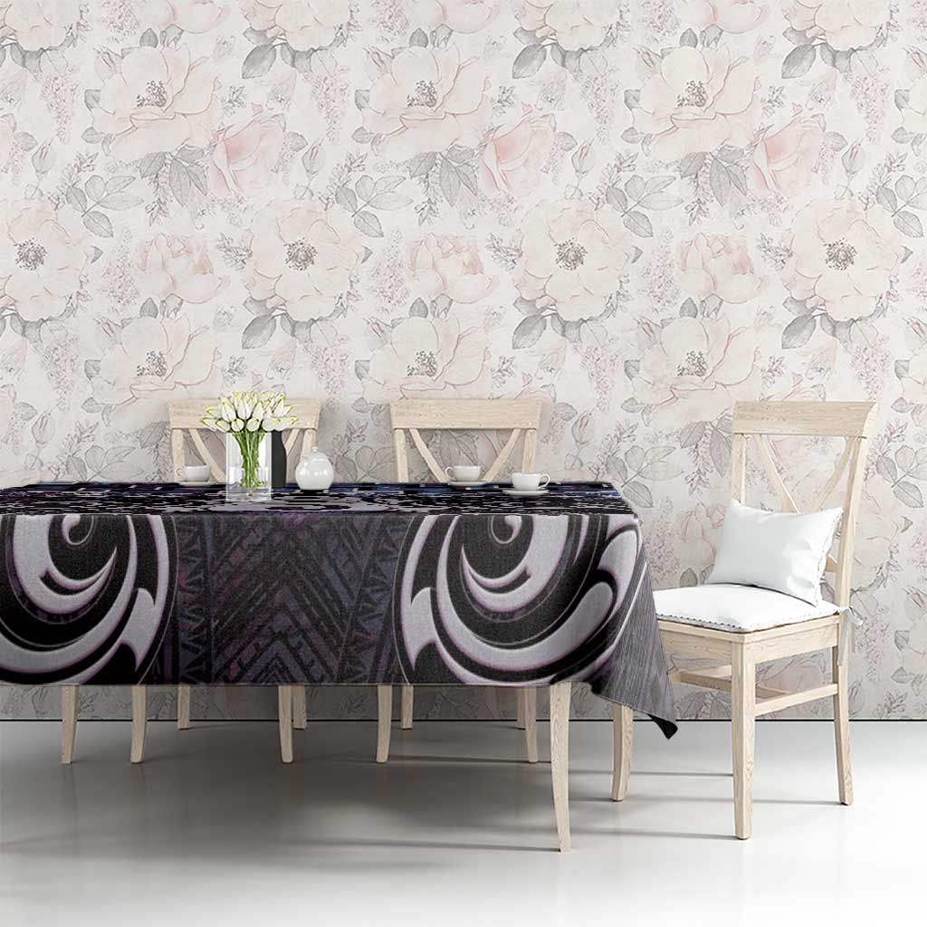 New Zealand Maori Tablecloth Poutama Pikorua Purple Paua Shell LT05 - Polynesian Pride