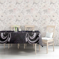 New Zealand Maori Tablecloth Poutama Pikorua Purple Paua Shell LT05 - Polynesian Pride