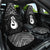 New Zealand Maori Car Seat Cover Poutama Manaia Black Paua Shell