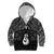 New Zealand Maori Kid Hoodie Poutama Manaia Black Paua Shell