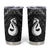 New Zealand Maori Tumbler Cup Poutama Manaia Black Paua Shell