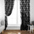 New Zealand Maori Window Curtain Poutama Manaia Black Paua Shell