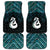 New Zealand Maori Car Mats Poutama Manaia Turquoise Paua Shell