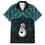 New Zealand Maori Hawaiian Shirt Poutama Manaia Turquoise Paua Shell