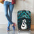 New Zealand Maori Luggage Cover Poutama Manaia Turquoise Paua Shell