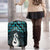 New Zealand Maori Luggage Cover Poutama Manaia Turquoise Paua Shell