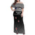 Custom New Zealand Cricket Family Matching Off Shoulder Maxi Dress and Hawaiian Shirt Black Cap Unbeatable