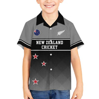 Custom New Zealand Cricket Family Matching Short Sleeve Bodycon Dress and Hawaiian Shirt Black Cap Unbeatable LT05 Son's Shirt Black - Polynesian Pride