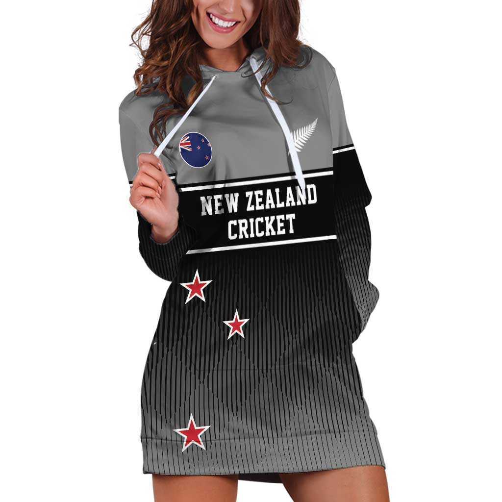 Custom New Zealand Cricket Hoodie Dress Black Cap Unbeatable