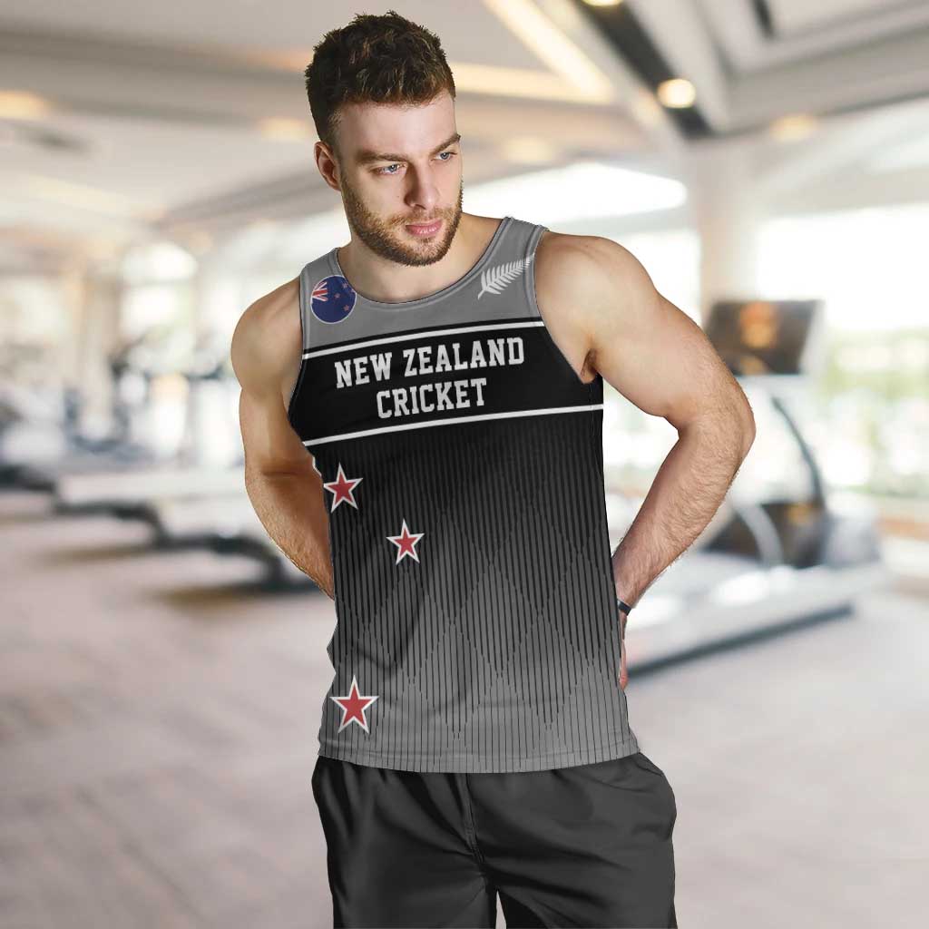 Custom New Zealand Cricket Men Tank Top Black Cap Unbeatable