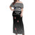 Custom New Zealand Cricket Off Shoulder Maxi Dress Black Cap Unbeatable