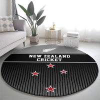 New Zealand Cricket Round Carpet Black Cap Unbeatable