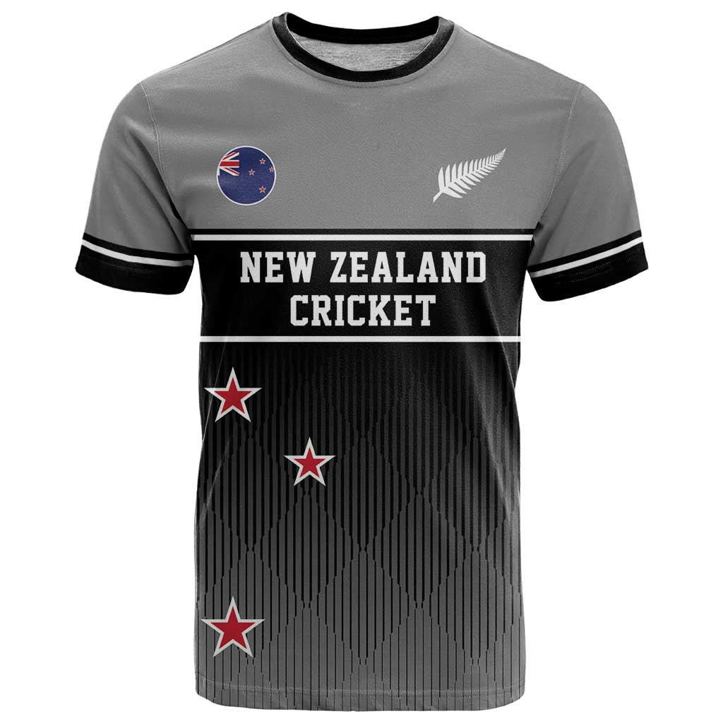 Custom New Zealand Cricket T Shirt Black Cap Unbeatable