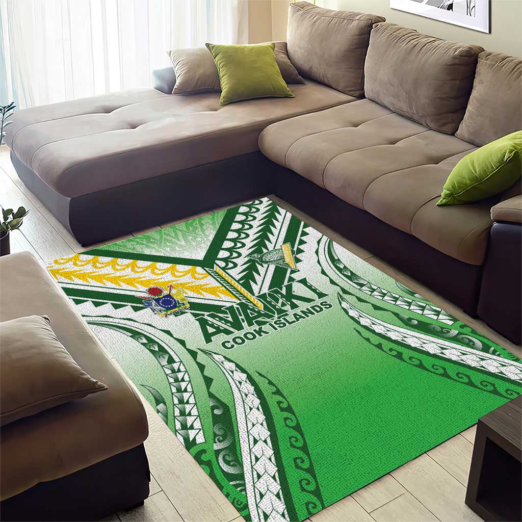 Cook Islands Avaiki Rugby Area Rug Go Champions LT05 - Polynesian Pride