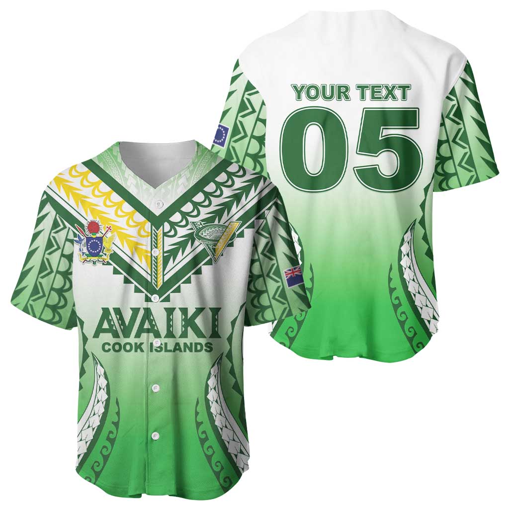 Custom Cook Islands Avaiki Rugby Baseball Jersey Go Champions - Polynesian Pride