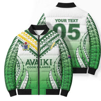 Custom Cook Islands Avaiki Rugby Bomber Puffer Jacket Go Champions LT05 - Polynesian Pride