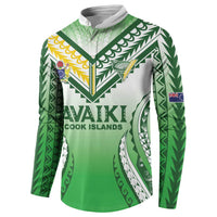 Custom Cook Islands Avaiki Rugby Button Sweatshirt Go Champions LT05 - Polynesian Pride
