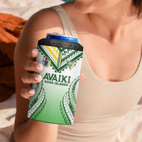 Custom Cook Islands Avaiki Rugby 4 in 1 Can Cooler Tumbler Go Champions LT05 - Polynesian Pride